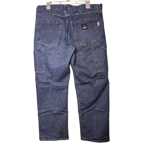 Crude FR Jeans Mens 36x30 Blue Denim Genesis Flame Resistant Work CAT 2 ATPV 13 - Picture 3 of 11